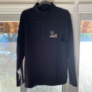 Antigua Milwaukee Bucks 2021 NBA Champions Quarter Zip Pullover Black Size
